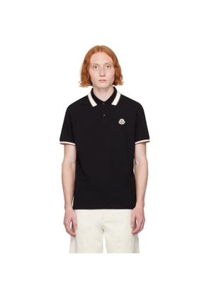 Moncler Black Two-Button Polo