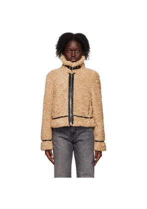Stand Studio Tan Audrey Faux-Fur Jacket
