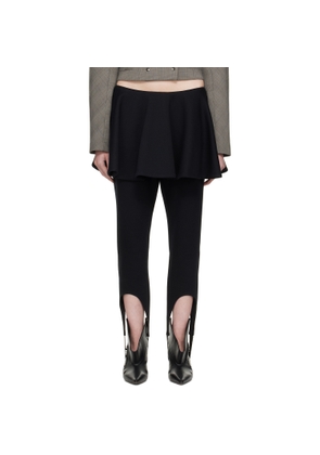 FIDAN NOVRUZOVA Black Ashlyn Stirrup Skirt Leggings