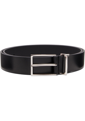 TOM FORD Black Vacchetta Leather T Loop Belt