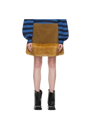 FIDAN NOVRUZOVA Brown & Orange Fox Miniskirt