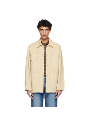 A.P.C. Beige Embroidered Overshirt