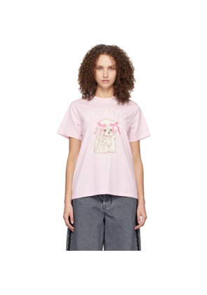 GANNI Pink Poodle T-shirt
