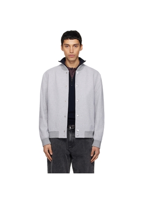 BOSS Gray Cotton Bomber Jacket