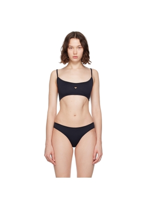 Baserange Black Heart Bikini Top