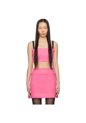 Dolce&Gabbana Pink Fringed Tank Top
