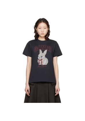 GANNI Black Bunny T-shirt