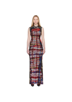 Ottolinger Red & Black Mesh Maxi Dress