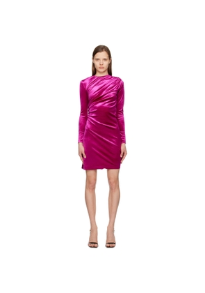 Atlein Pink Ruched Minidress