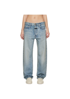 Fear of God Blue Logo Patch Jeans