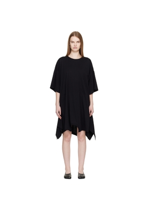 MM6 Maison Margiela Black Cotton Jersey Midi Dress