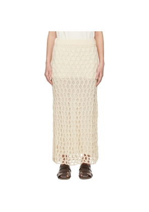 The Elder Statesman Beige Layered Midi Skirt