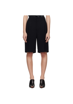 KHAITE Black Laden Shorts