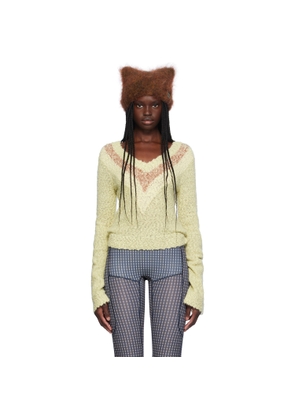 KNWLS Beige Explosion Sweater