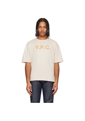 A.P.C. Off-White Flocked T-shirt