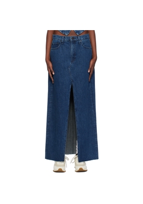 rag & bone Navy Avery Midi Skirt