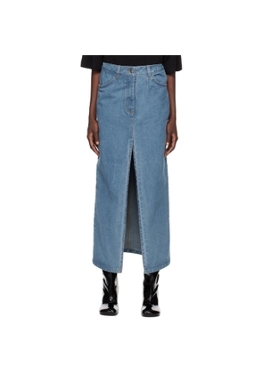 Lado Bokuchava Blue Boyfriend's Denim Maxi Skirt