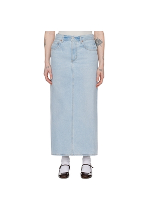 Citizens of Humanity Blue Verona Denim Maxi Skirt