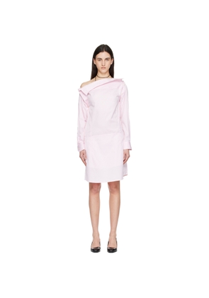 HODAKOVA Pink Long Sleeve Square Shirt Midi Dress