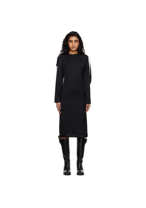 HODAKOVA Black Long Sleeve Double Sided Midi Dress