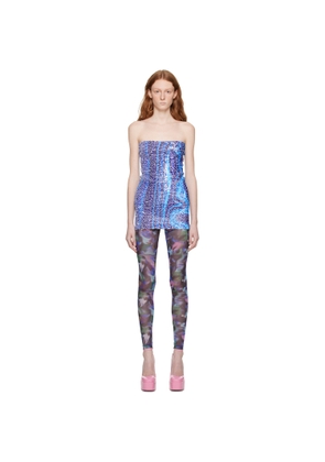 Sinead Gorey Purple & White Swirl Reversible Minidress