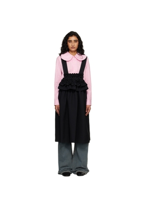 Comme des Garçons Girl Black Gabardine Midi Skirt.