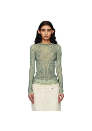 Jean Paul Gaultier Blue 'The Spirale' T-shirt