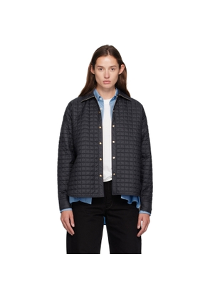 Moncler Black Quilted Shirt Jacket