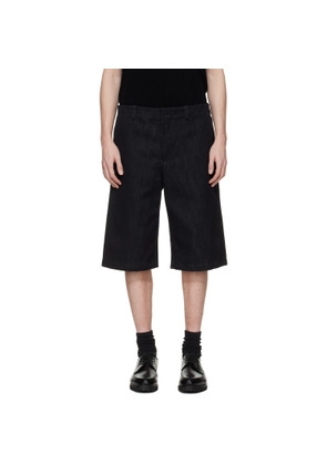 Rier Black Antique Gabardine Shorts
