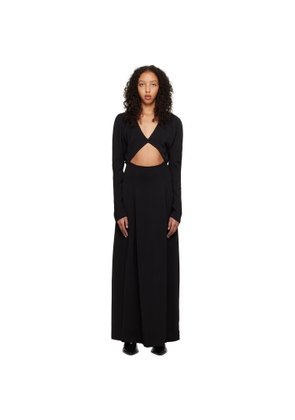 Esse Studios Black Envelope Flume Maxi Dress