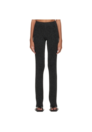 Dion Lee Black Reflective Lounge Pants
