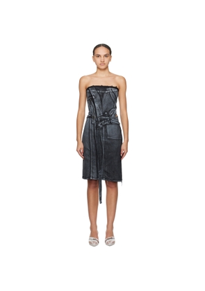 Ottolinger Black Belted Denim Minidress