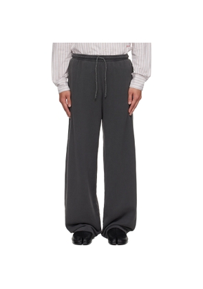 The Elder Statesman Gray Daily Wide Leg Lounge Pants
