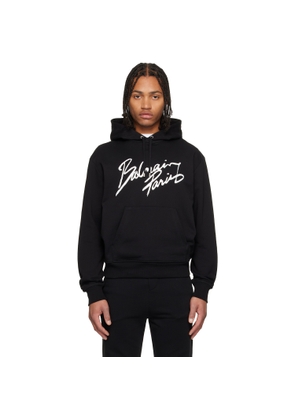 BALMAIN Black 'Balmain Paris' Writing Hoodie