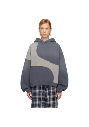 ERL Gray Wave Hoodie