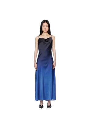 Holzweiler Navy & Blue Eila Print Maxi Dress