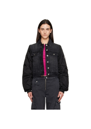 GANNI Black Rigid Denim Jacket