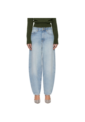 GANNI Blue Loose Rigid Stary Jeans