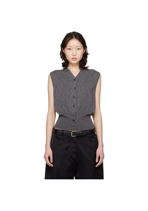 Cordera Gray Flecked Cotton Waistcoat