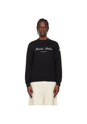 Moncler Black Cotton Blend Logo Sweatshirt