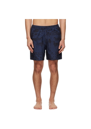 Carhartt Work In Progress Navy Slater Swim Shorts