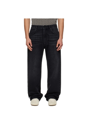 BALMAIN Black Loose Jeans