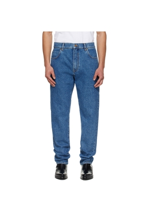 BALMAIN Blue Straight-Cut Jeans