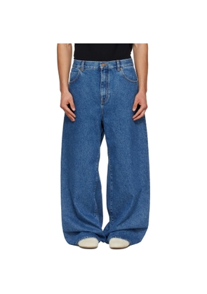 BALMAIN Blue Wide-Leg Jeans