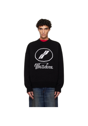 We11done Black Logo JQD Sweater