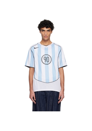 Nike White & Blue Nike Total 90 Dri-FIT Soccer Jersey