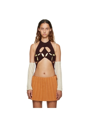 Isa Boulder SSENSE Exclusive Brown Argyle Bodysuit