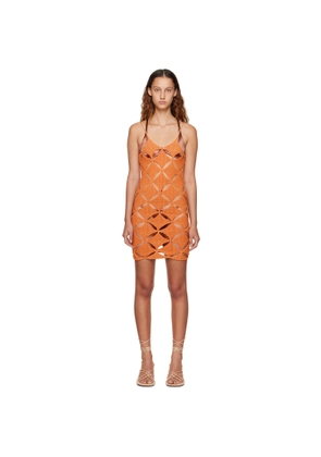 Isa Boulder SSENSE Exclusive Orange & Yellow Reversible Minidress