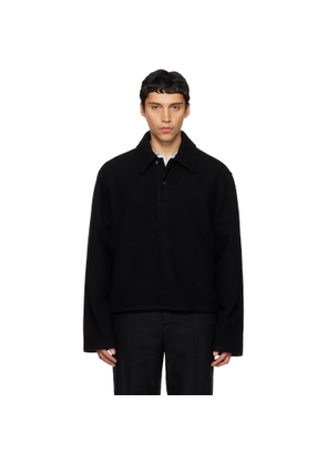 Rier Black Fleece Polo