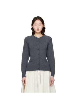 Cordera Gray Merino Wool Open-Back Cardigan